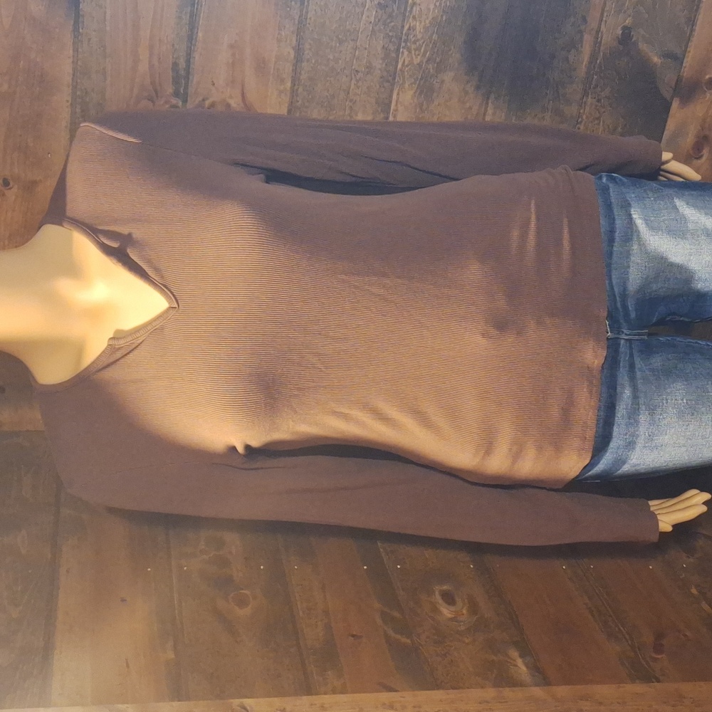 Brown ladies size medium blouse